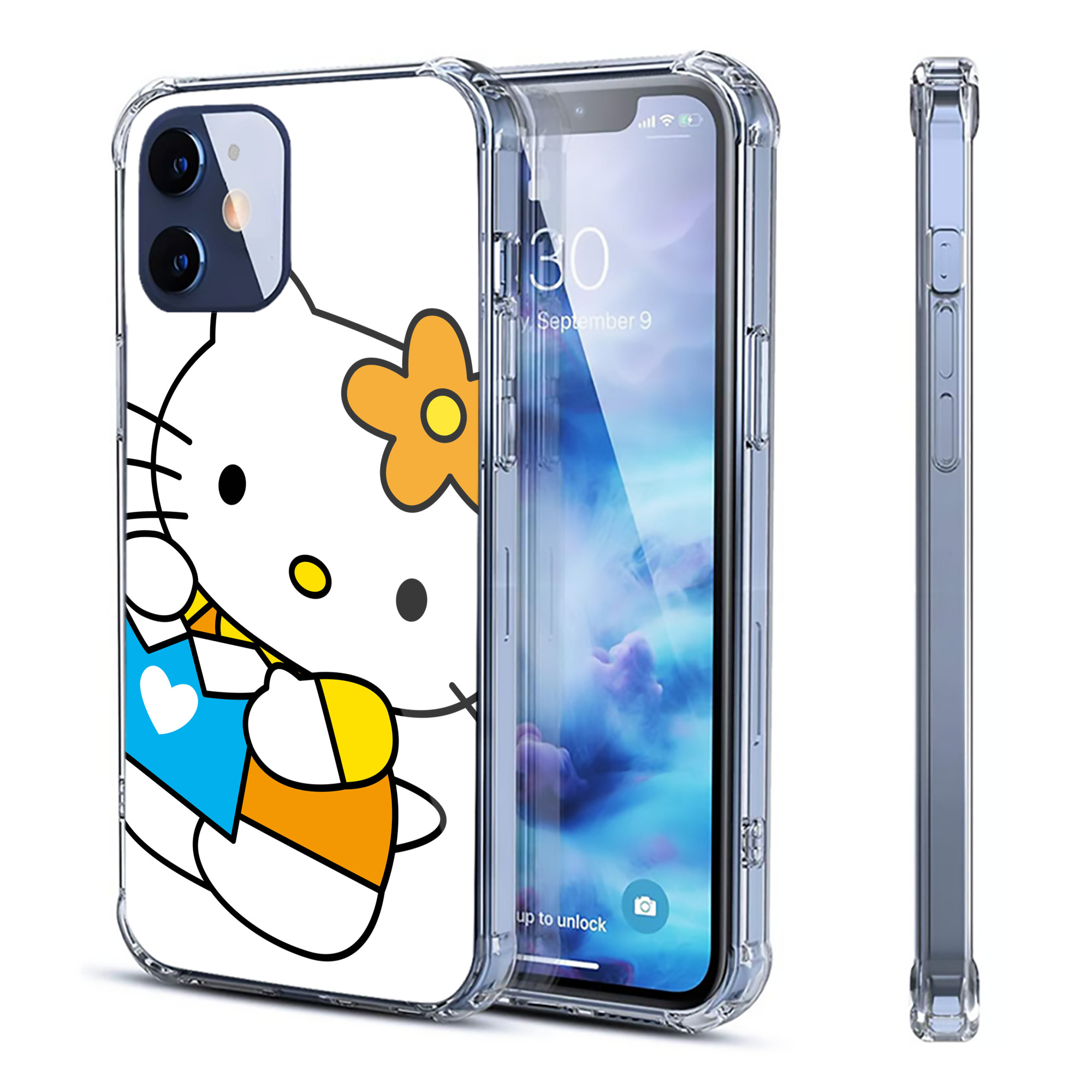 （画像用） Hello Kitty ハローキティ 【iPhone 12シリーズ対応】透明スマホケース（クリアソフトケース）